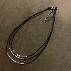 Sterling Silver Silpada Multi-Strand Necklace (leather)